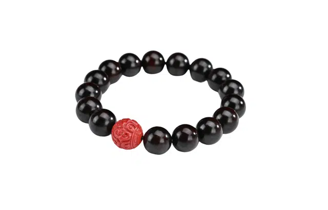 天纵 本命年万事如意中式国风念珠 高端红木小叶佛珠小众设计感古风文玩 紫檀属 手串 男女同款情侣款