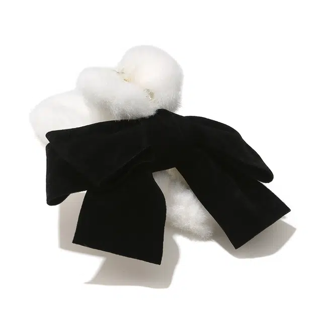 如花梦 法式复古美拉德色系丝绒蝴蝶结在逃公主甜美温柔日常百搭 布艺 发夹 女款