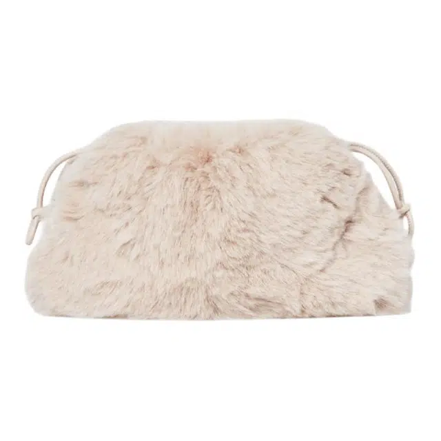 COS Drawstring Clutch Light Pink