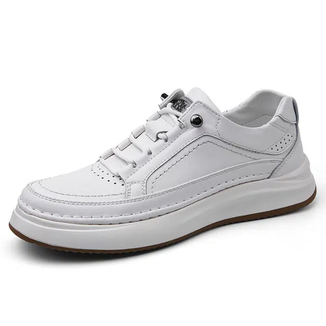 公牛雷霆 头层牛皮 百搭时尚通勤 耐磨防滑 低帮 板鞋 男款