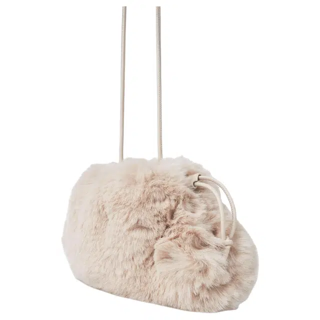 COS Drawstring Clutch Light Pink