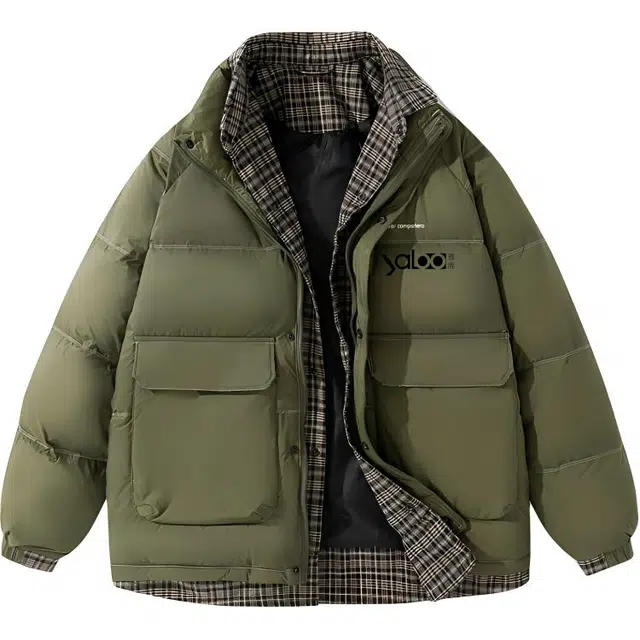 雅鹿优选 纯色字母加厚羽绒服 男款