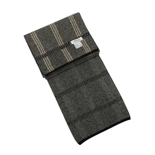 木林森 韩系复古围脖格纹秋冬保暖百搭 腈纶 绒线围巾 男女同款情侣款