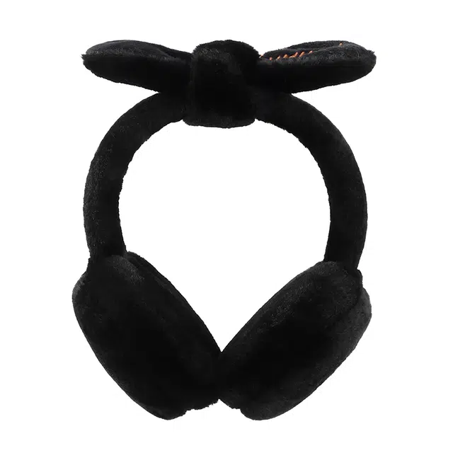 俞兆林 护耳可爱毛绒绒骑车防寒可折叠防冻耳套户外保暖 聚酯纤维 耳罩 女款