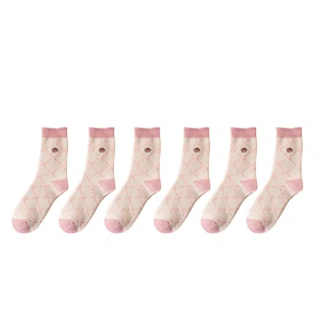 俞兆林 保暖毛圈加厚百搭中筒袜 女款 组合装