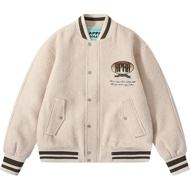 Apparition Baseball Jacket Vintage White