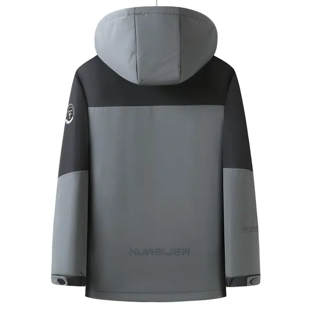 金盾 加厚保暖防寒可脱卸帽拼色棉服 男款