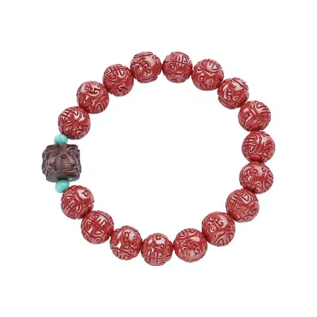 布达拉宫 国风 原创 设 计一帆风顺 财源滚滚 事业有成 朱砂 手串 男女同款情侣款