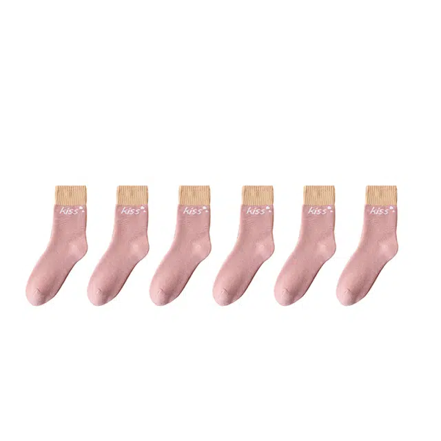 俞兆林 加厚百搭舒适保暖毛圈中筒袜 女款 组合装