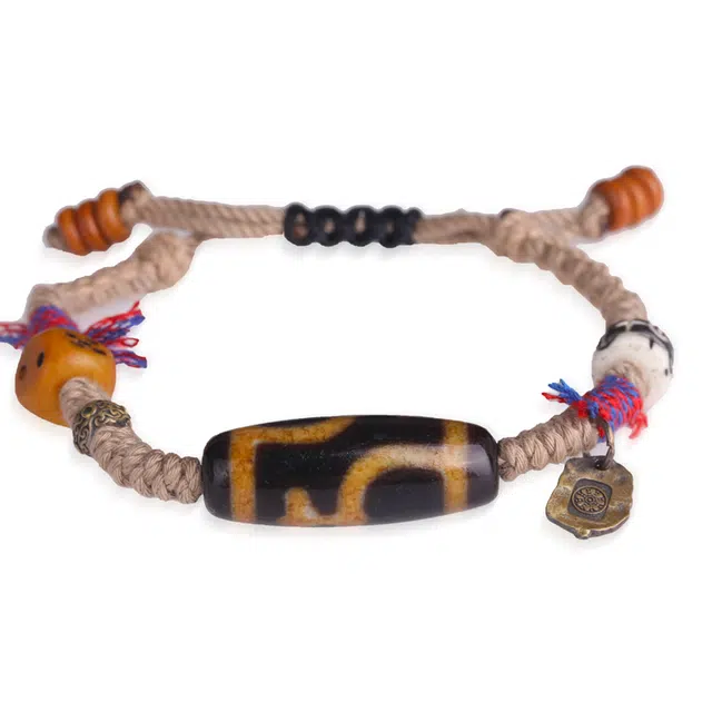 豆蔻时光 新中式藏式宝瓶天珠轻奢吉祥平安 玉髓 玉石手链 男女同款情侣款