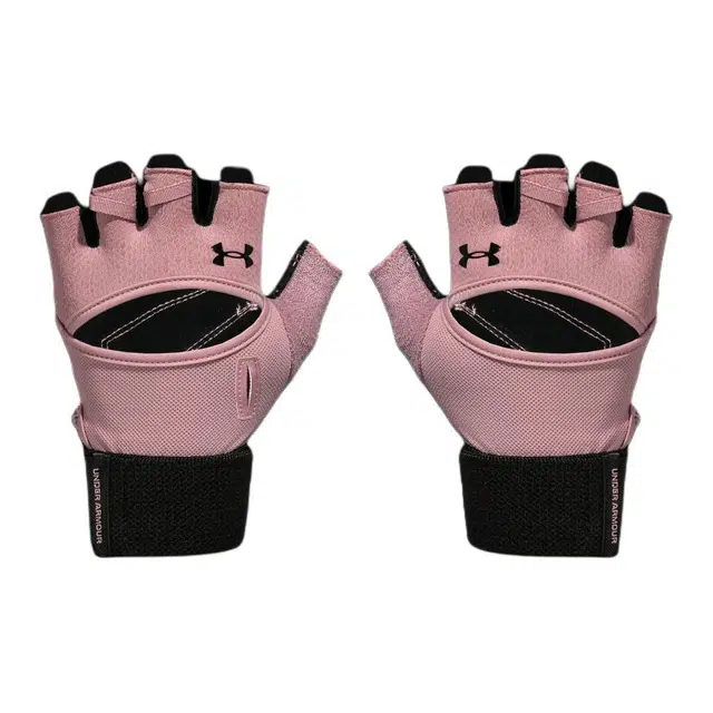 Under Armour Leather Sports Gloves Pink Women