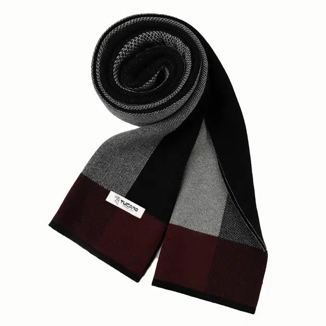 啄木鸟 秋冬装 加厚 柔软 百搭 礼盒装 绒线围巾 男款