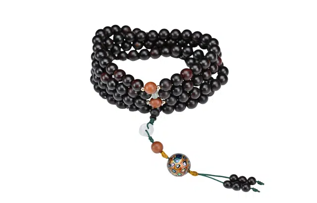 天纵 简约大气国风高端   高油高密 大漆珠 民族风 纳福平安多圈 紫檀属 手串 男女同款情侣款