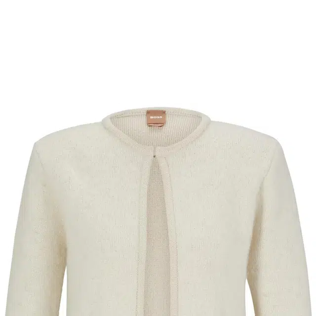 HUGO BOSS Open-Front Cardigan With Buttoned Pockets