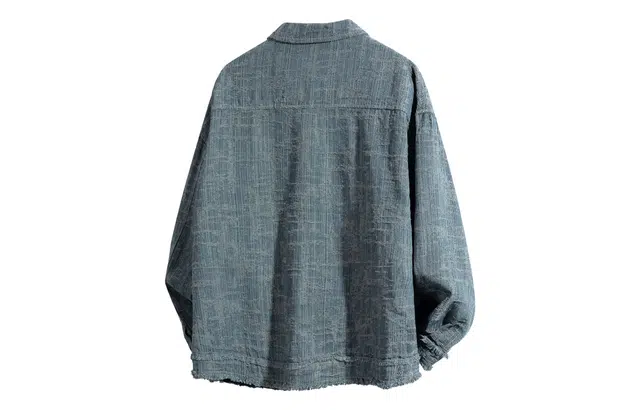 地界二 美式高街复古潮流设计感牛仔外套夹克 男女同款