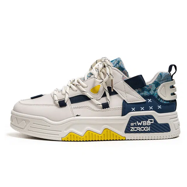 酷丁 网红港风潮流高级感休闲系列百搭时尚设计感有型街头运动 增高耐磨轻便防滑 低帮 板鞋 男款