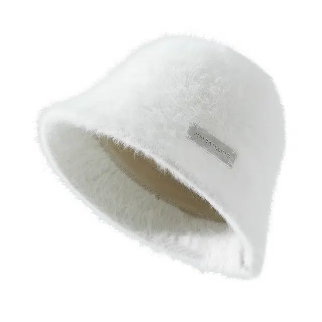 南极人 秋冬季加绒保暖毛茸茸遮脸显脸小盆帽韩版百搭素颜 毛绒 渔夫帽 男女同款情侣款