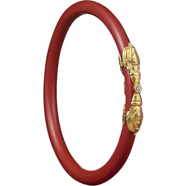 布达拉宫 种子字红色 朱砂 手镯 女款