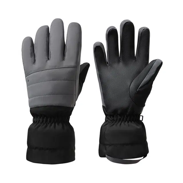 俞兆林 冬季男士滑雪保暖登雪山防泼水加绒加厚防风东北防寒触屏骑行摩托车防风 聚酯纤维 手套 男款