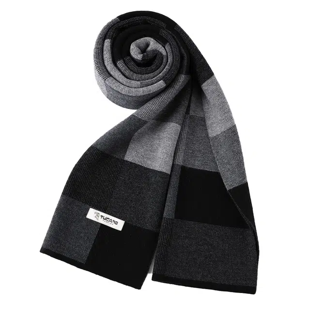 啄木鸟 保暖高档礼盒装 绒线围巾 男款