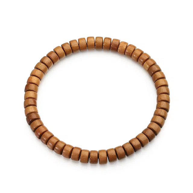 周帝王 单圈素圈 檀木 手串 男女同款情侣款