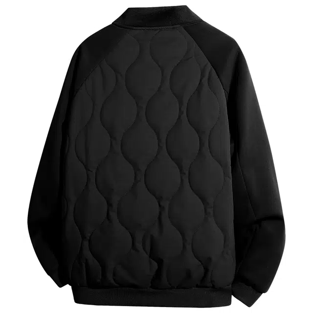 吾皇猫 美式高街复古嘻哈拼接棉袄简约宽松休闲拼色防寒服棉衣基础款百搭棒球领外套无性别主义加厚保暖棉服 男女同款