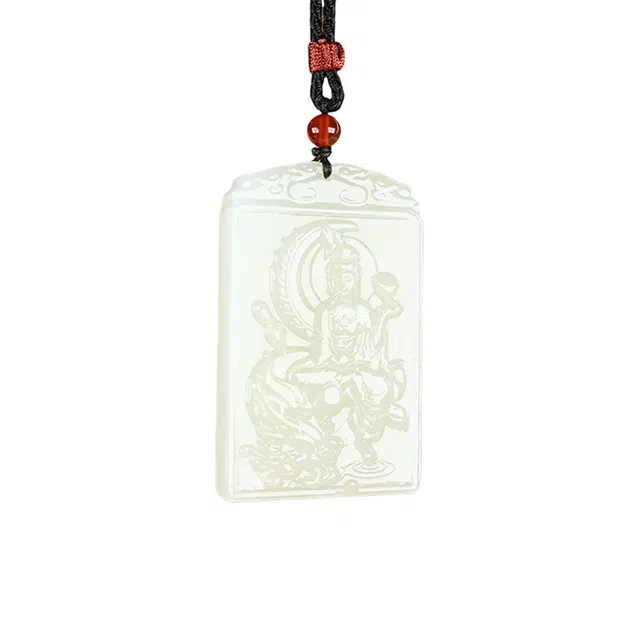 舒杰 本命年守护神龙观音吊坠#好运 和田玉 白玉 男女同款情侣款