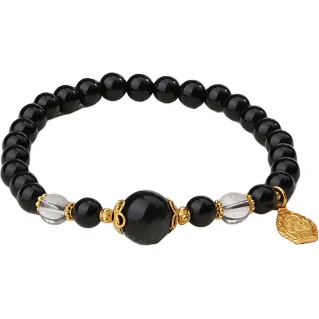 布达拉宫 诸事顺利小众设计简约 前途似锦 黑曜石 手串 男女同款情侣款