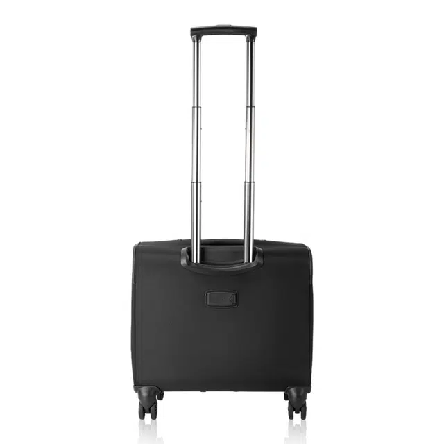 旅行大师 小型轻便行李箱高铁飞机登机 牛津布 箱子商务旅行箱拉杆箱 男女同款情侣款 黑色