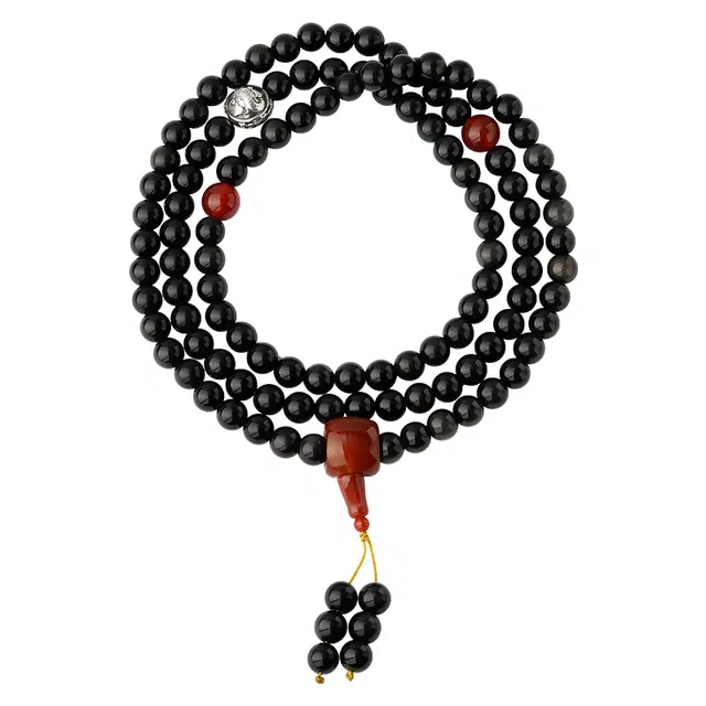 布达拉宫 福禄吉祥平安喜乐 黑曜石 手串 男女同款情侣款