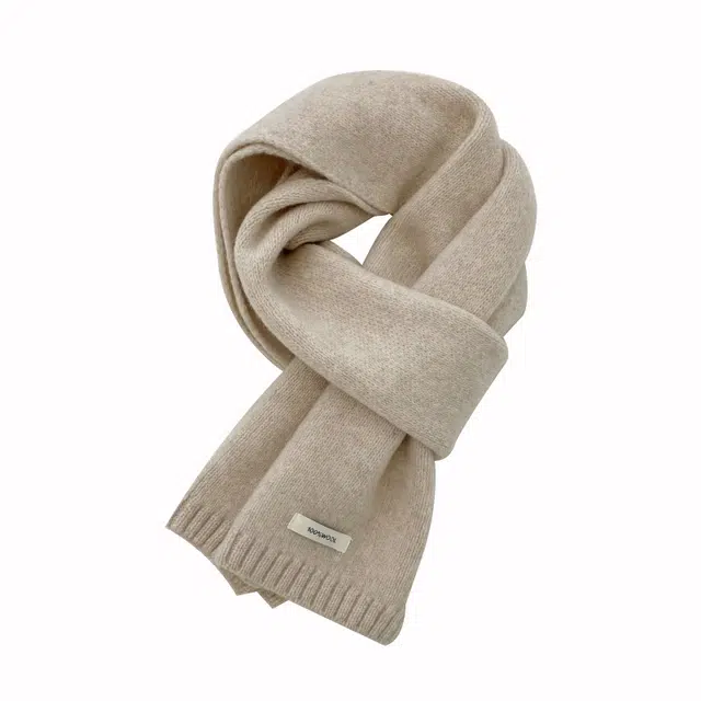 啄木鸟 软糯百搭加厚保暖纯色 羊毛 绒线围巾 女款