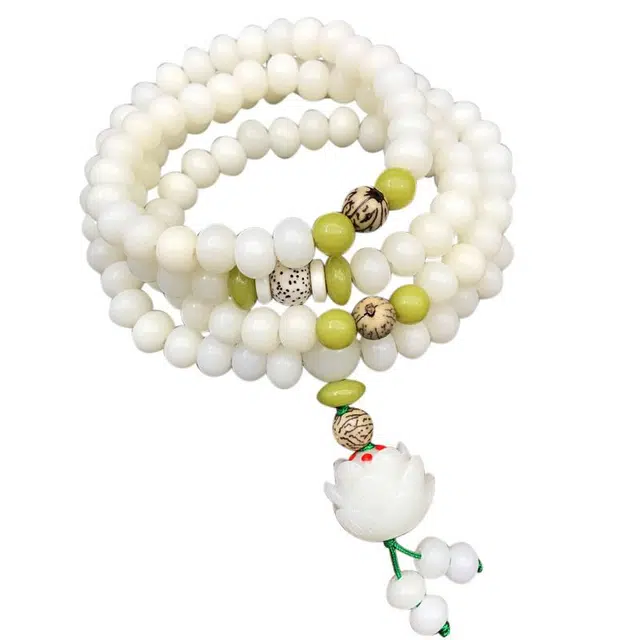 大唐国鼎 莲花 “好运连连 吉祥如意”新中式 百搭复古风 串珠类 小众设计 菩提子/菩提籽 手链 女款