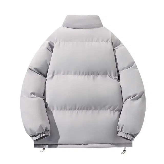 依文 简约高级感休闲百搭立领宽松面包服领口格纹中性风设计感无性别穿搭潮牌保暖廓形小众慵懒风棉服 男女同款