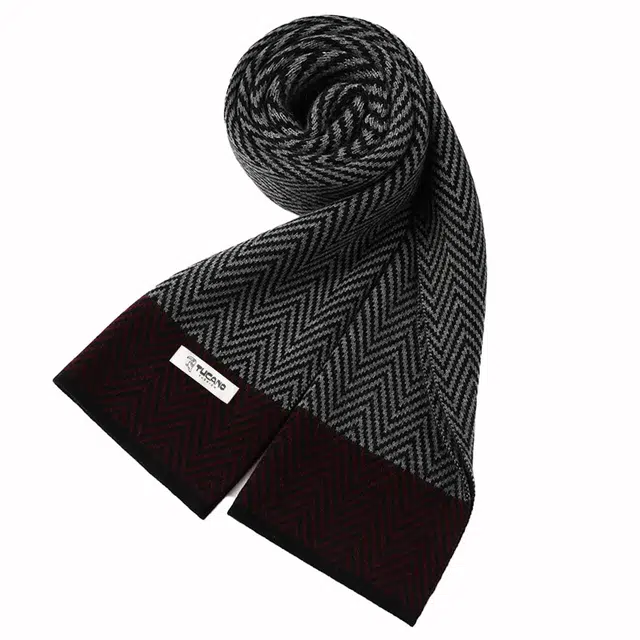 啄木鸟 冬季潮高档羊绒保暖羊毛围脖 围巾 男款