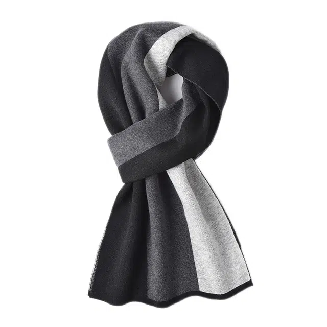 【礼赠保暖佳品】 啄木鸟 【精装】时尚百搭英伦风围脖秋冬季加厚保暖防寒含羊毛针织 围巾 男女同款情侣款