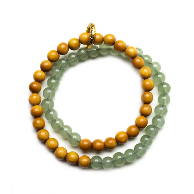 周帝王 多圈混合材质 优雅高级国风珠串 檀木 手串 男女同款情侣款