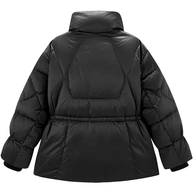 太平鸟 纯色通勤舒适纯色百搭羽绒服 女款 黑色
