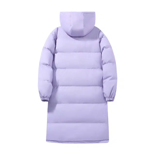 依文 经典连帽中长款面包服休闲百搭中性风简约设计感加厚宽松美式复古高街棉服 男女同款