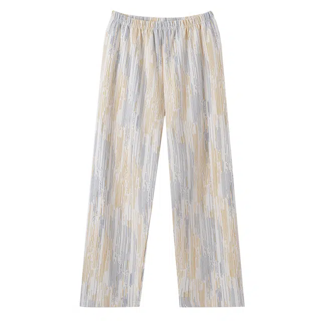 莫代尔 舒适亲肤柔软可外穿长裤春秋季睡裤 女款 杏色