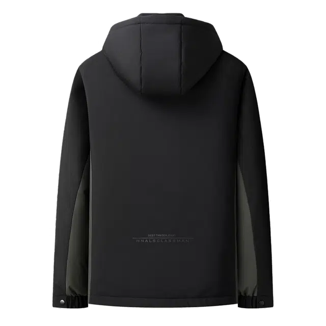 金盾 相拼色连帽可拆卸短款加厚保暖外套棉服 男款