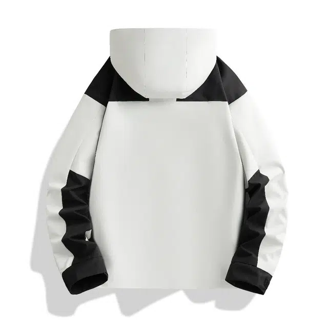 雅鹿  拼色连帽拉链  防水防风防紫外线冲锋衣 男女同款