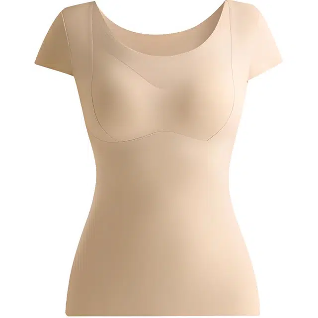 莫代尔 防寒纯色无痕内穿打底保暖上装 女款 肤色