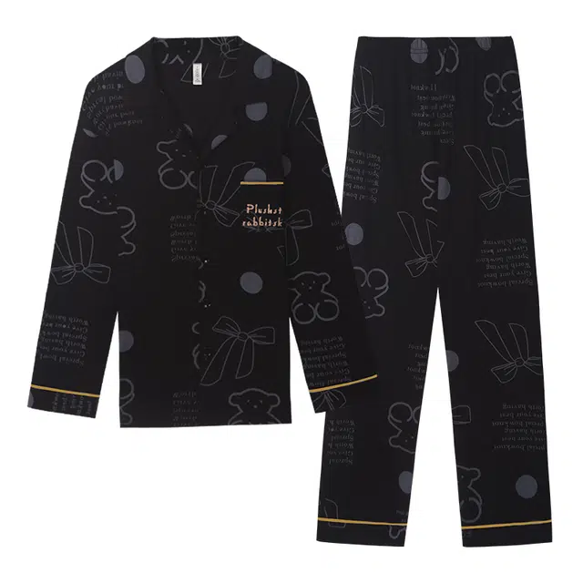 莫代尔 透气舒适柔软亲肤韩版家居服可外穿睡衣套装 男款 图片色