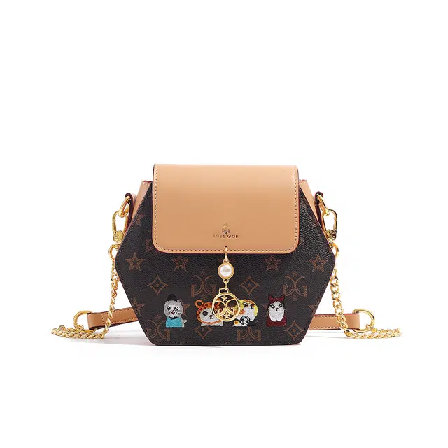 Miss Gail Crossbody Bag White/Brown