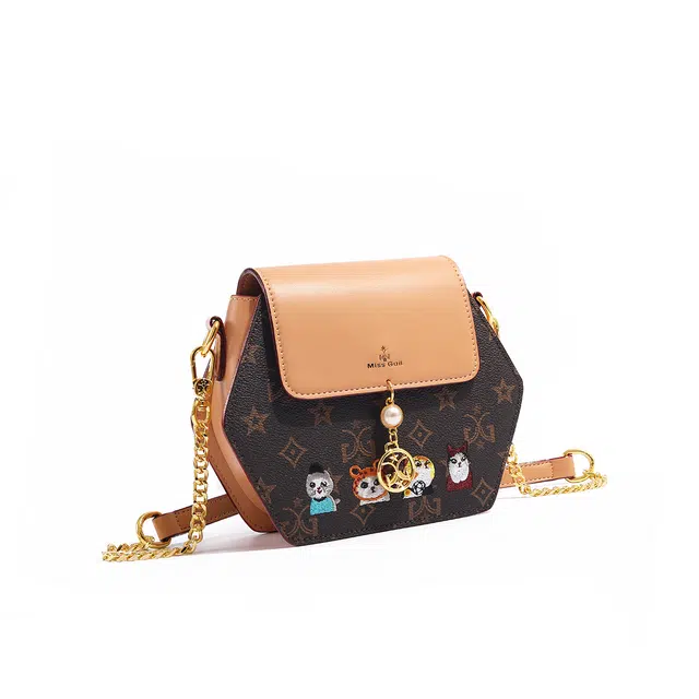 Miss Gail Crossbody Bag White/Brown