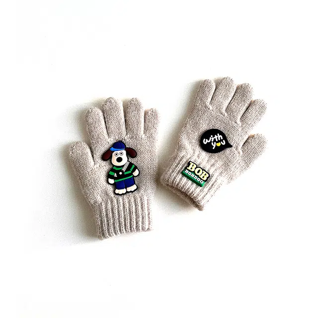 木林森 保暖 卡通防寒韩版可爱秋冬 针织 绒线手套 儿童款