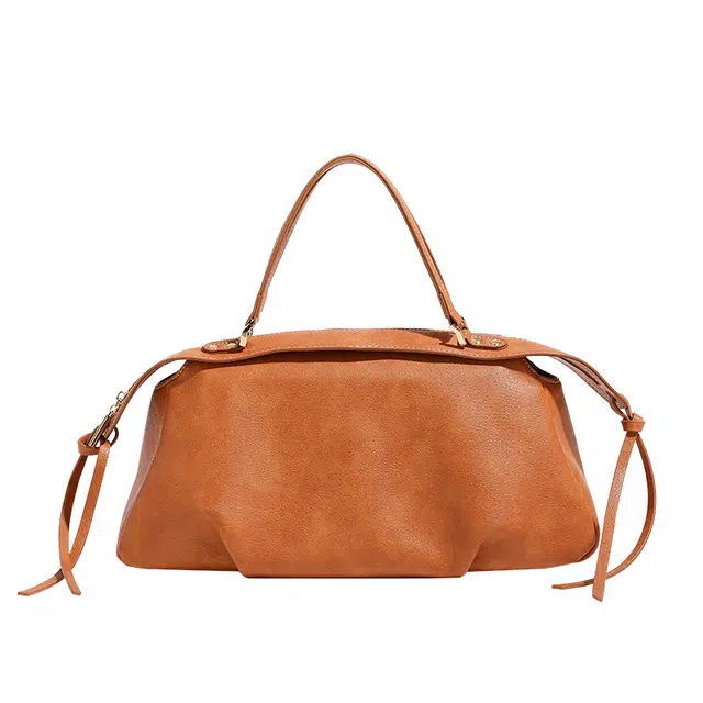 恒源祥 经典气质时尚潮流潮酷高贵典雅优雅脱俗清新经典大气 超纤合成革 单肩包 女款 棕色