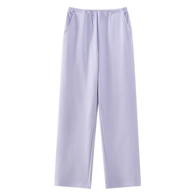莫代尔 微弹舒适亲肤软糯透气休闲可外穿家居裤睡裤 女款 紫罗兰