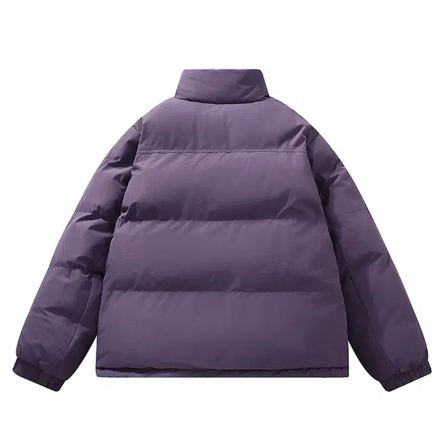 吾皇猫 羊羔绒双面穿美式复古高级感宽松加厚保暖面包服字母加绒棉服 男女同款