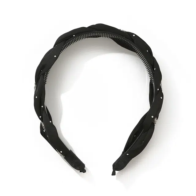 如花梦 满天星黑色宽边高级感精致洗脸发卡高颅顶 亚克力 发夹 女款